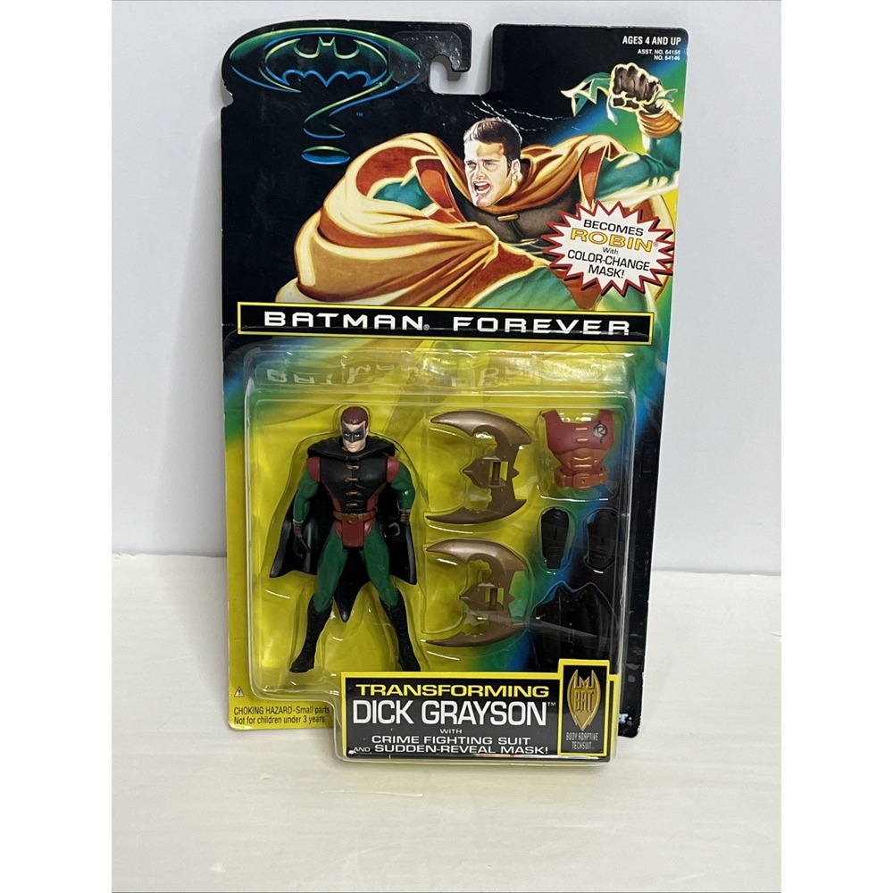1995 Kenner Batman Forever Robin Transforming Dick Grayson Action Figure New